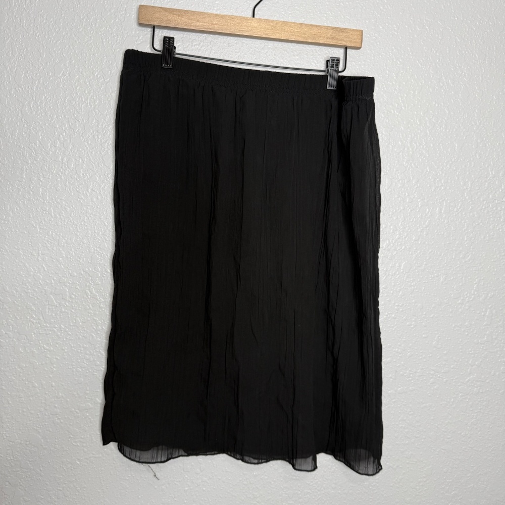 Festival style - Divided Black Midi sheer mesh skirt with black underpants -cp - Picture 2 of 5